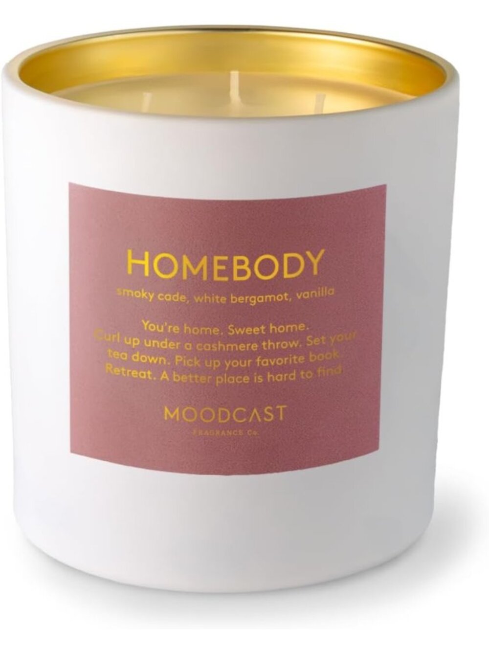 Large Aesthetic 3 Wick Scented Candle - Vanilla & White Bergamot, Vegan
